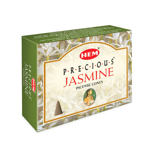 Precious Jasmine - Case of 12 Boxes, 10 Cones Each - HEM Incense From India