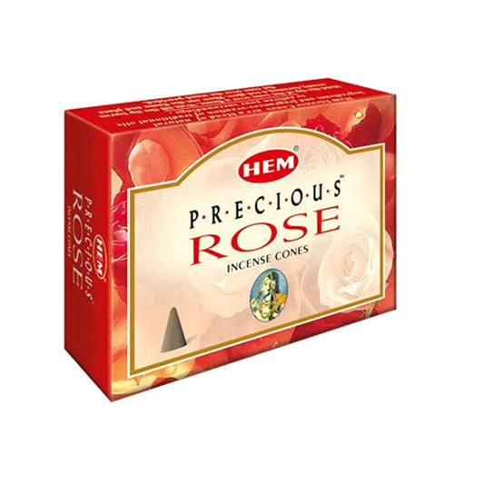 Precious Rose - Case of 12 Boxes, 10 Cones Each - HEM Incense From India