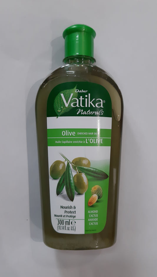 Vatika Naturals Olive Enriched Hair Oil  with Almond and Cactus (300 ml)
