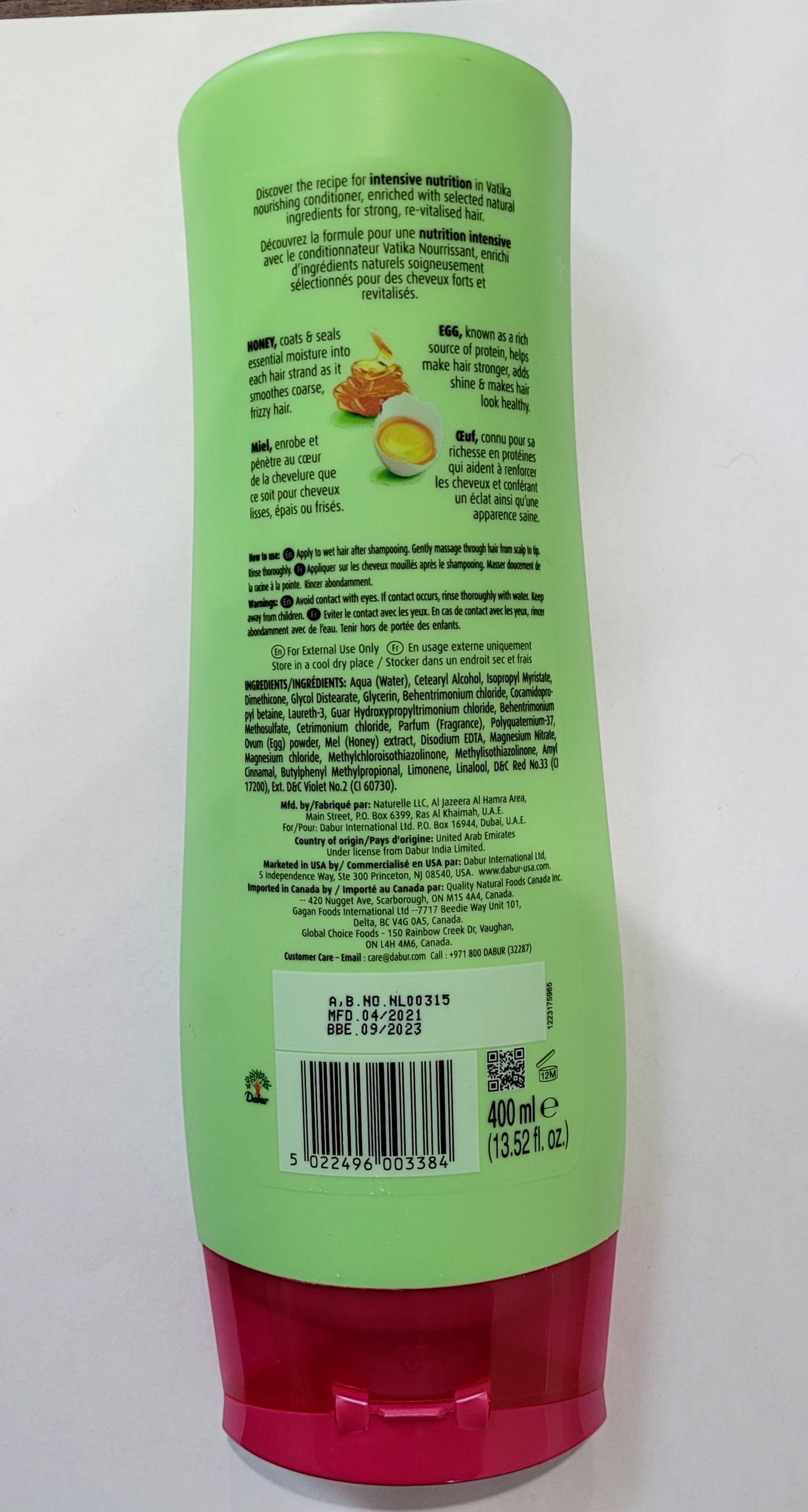 Vatika Naturals Egg Protein Conditioner - 400 ml.