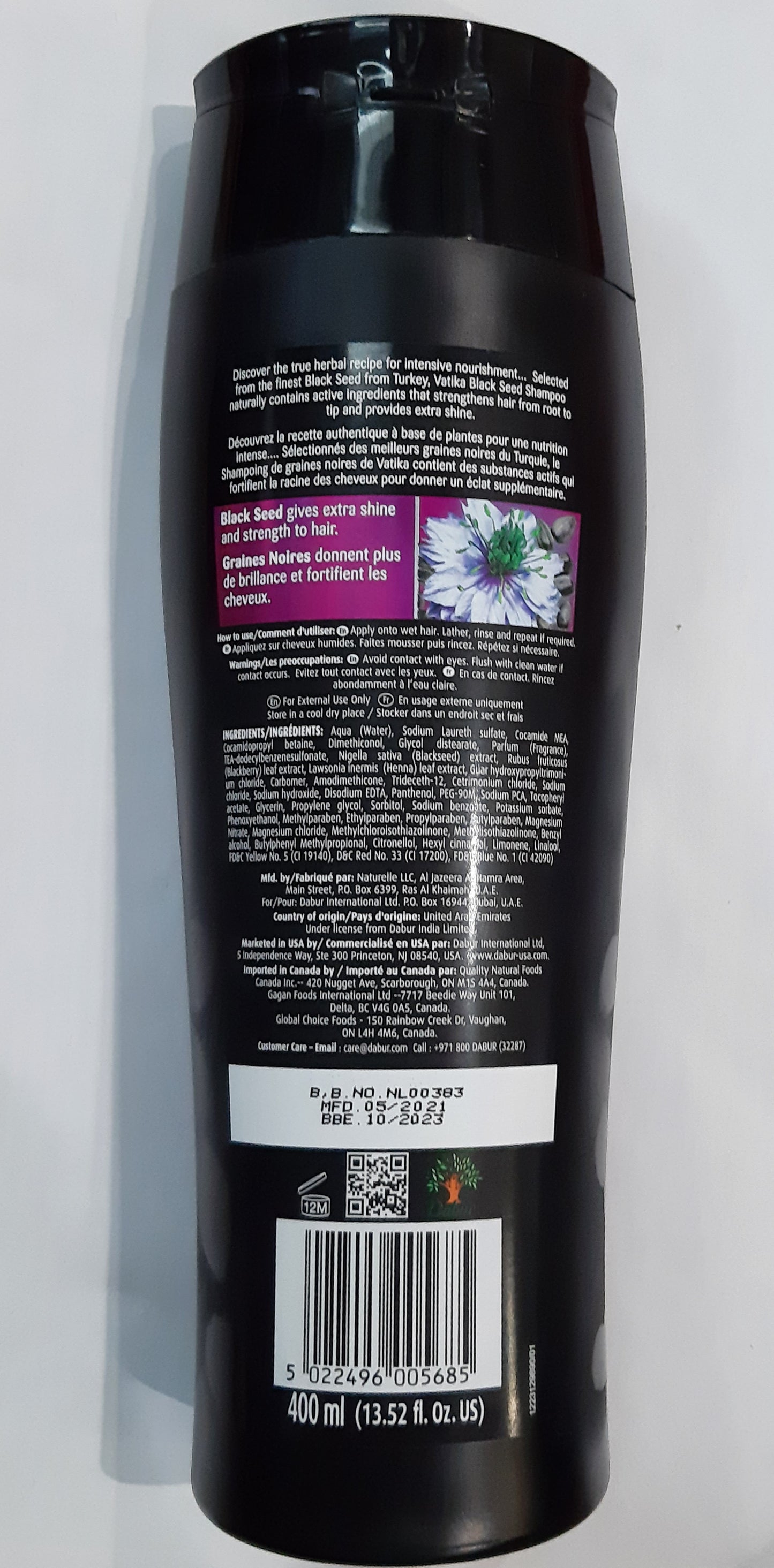 Vatika Naturals Black Seed Shampoo - 400 ml.