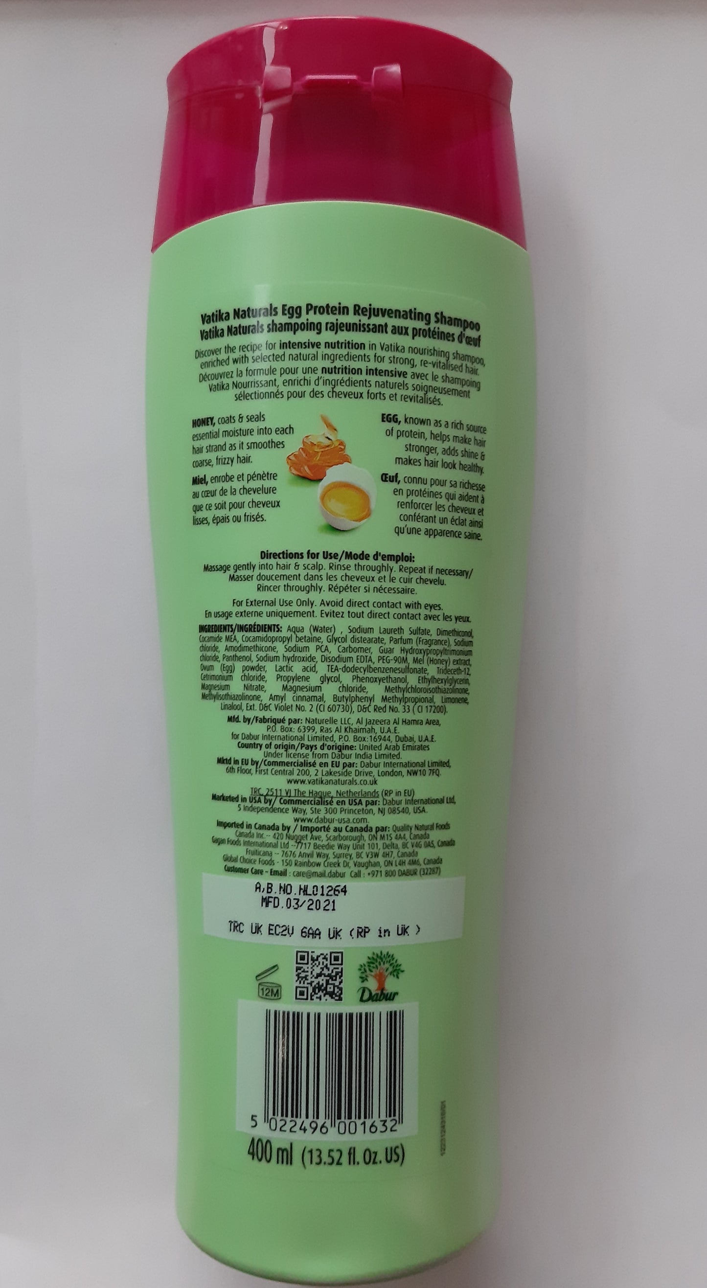 Vatika Naturals Egg Protein Shampoo- 400 ml.
