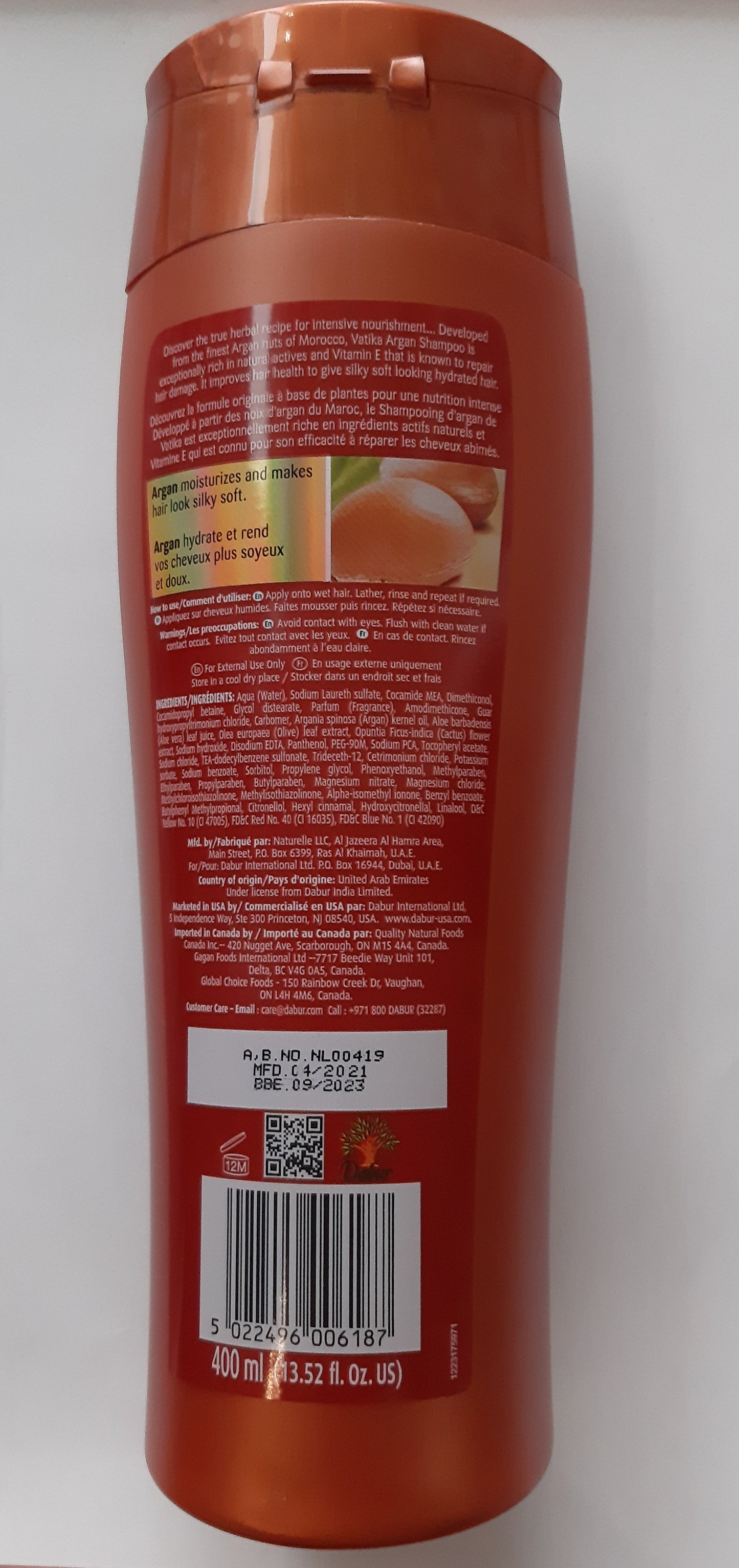Vatika Naturals Argan Shampoo -400 ML