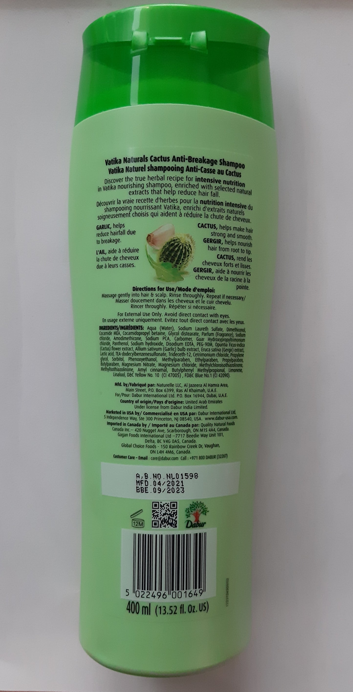 Vatika Naturals Cactus Anti Breakage Shampoo -400 ML