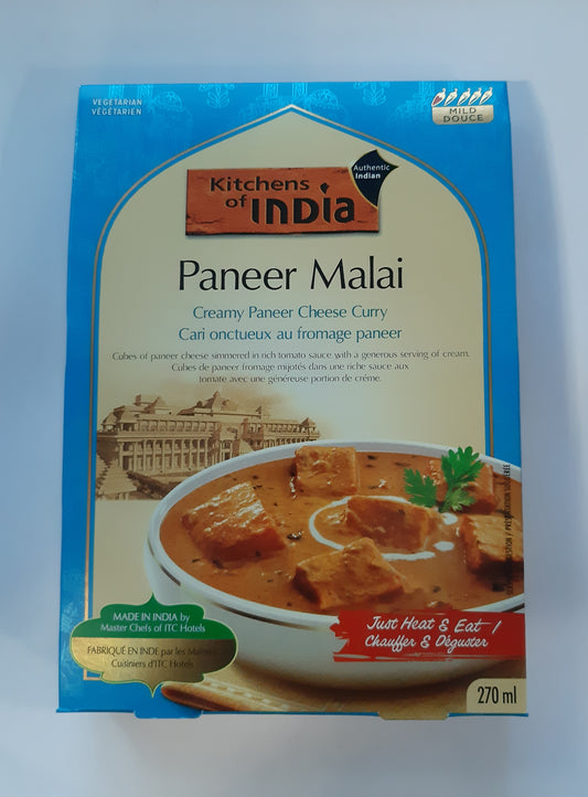 Kitchens Of India Ready To Eat Malai Paneer, Creamy Paneer Cheese Curry- Pack of 6 X 270ml.