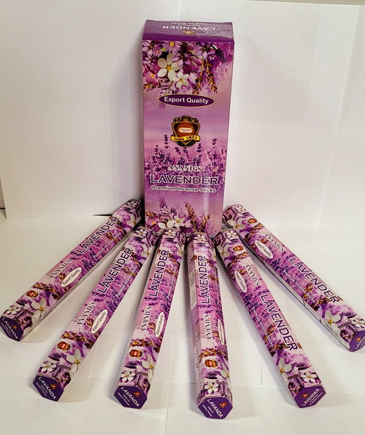 Anand Incense Stics- Lavender - Pack of 6 Hex