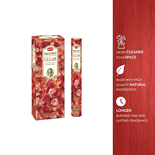 Hem Precious Incense Sticks, Rose, 120 Count