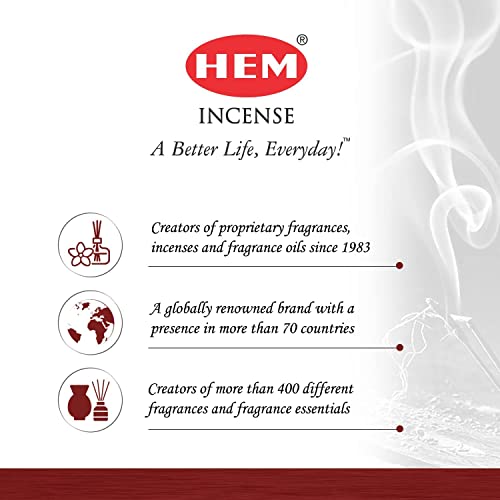Hem Champa - 90 Masala Sticks (120 Grams) Box - HEM Incense-Pack of 6 x 20 g