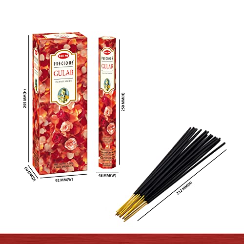 Hem Precious Incense Sticks, Rose, 120 Count