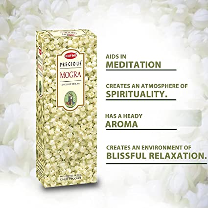 Precious Mogra - Box of Six - 20 Stick Tubes- HEM Incense Deep