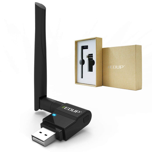 EDUP USB WiFi Adapter Dual Band Wireless Network Adapter 2.4G/5G USB with Extender - Compatible with Windows and Mac OS