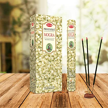 Precious Mogra - Box of Six - 20 Stick Tubes- HEM Incense Deep