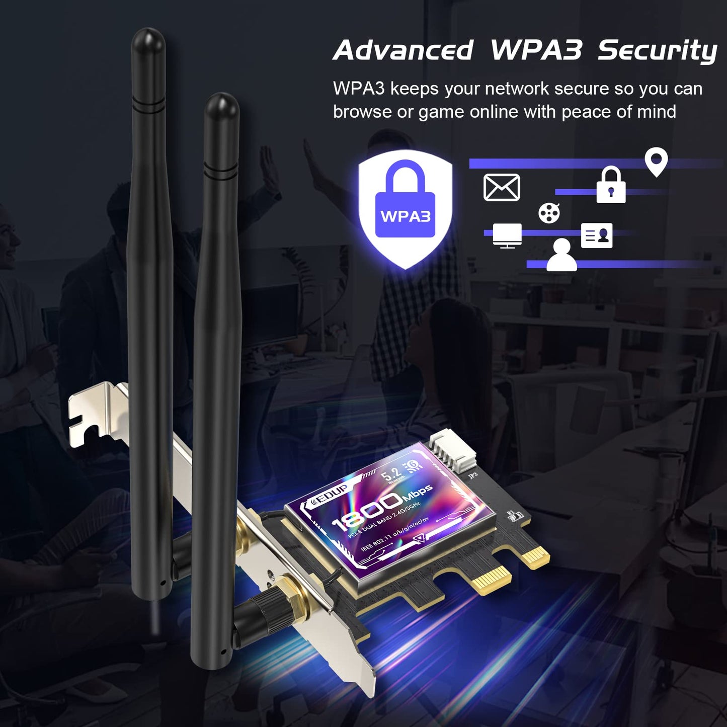EDUP LOVE WiFi 6 PCI-E Wireless Network Card