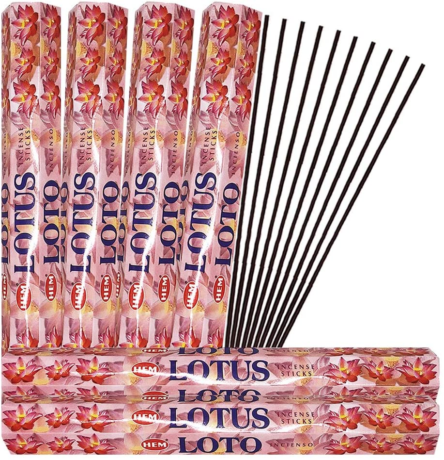 HEM Precious Lotus Bamboo Incense Sticks- Pack of 6 Hex