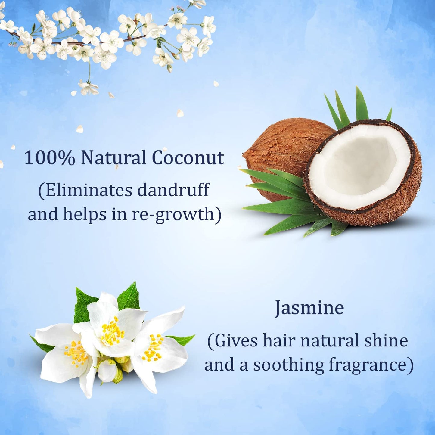 Parachute Jasmine Perfumed Non-Sticky Coconut Hair Oil, 300ml, 10.14-Fluid Ounce