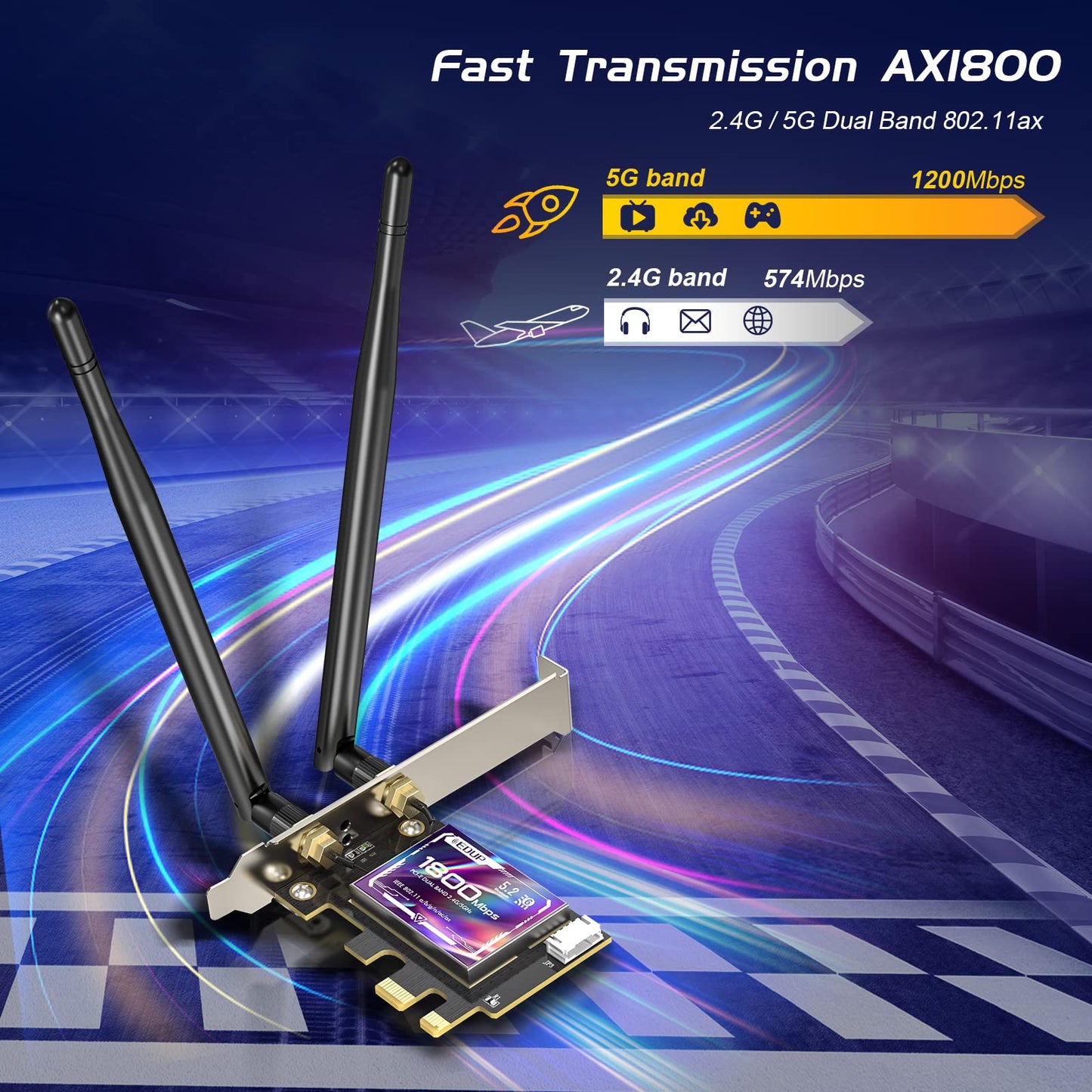 EDUP LOVE WiFi 6 PCI-E Wireless Network Card