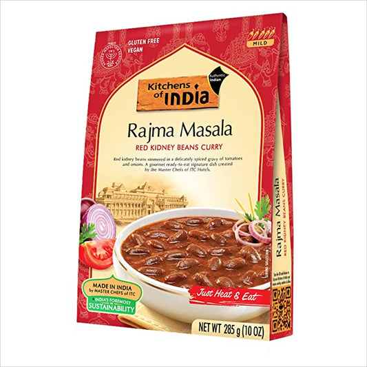 Kitchens Of India Ready To Eat Rajma Masala, Red Kidney Bean Currry- Pack of 6 X 285 g.