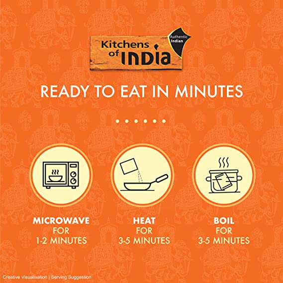 Kitchens Of India Ready To Eat Pindi Chana, Chick Pea Curry - Pack of 6 X 285 g.