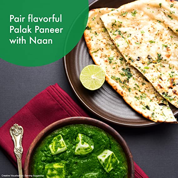 Kitchens Of India Ready To Eat Palak Paneer, Spinach and Paneer Cheese Curry- Pack of 6 X 285 g