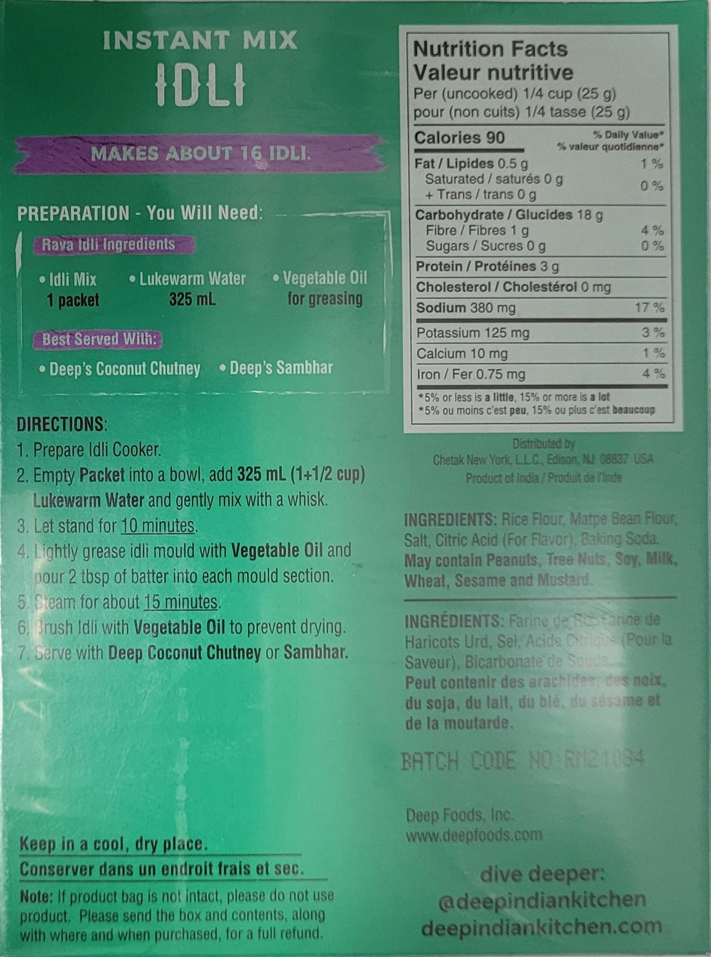 Deep Idli Instant Mix