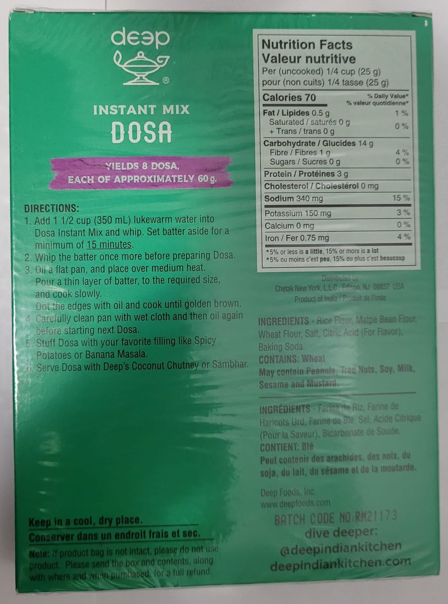 Deep Dosa Instant Mix