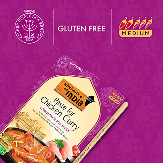 Kitchens of India Chicken Curry Paste-Pack of 6 x 100 g.