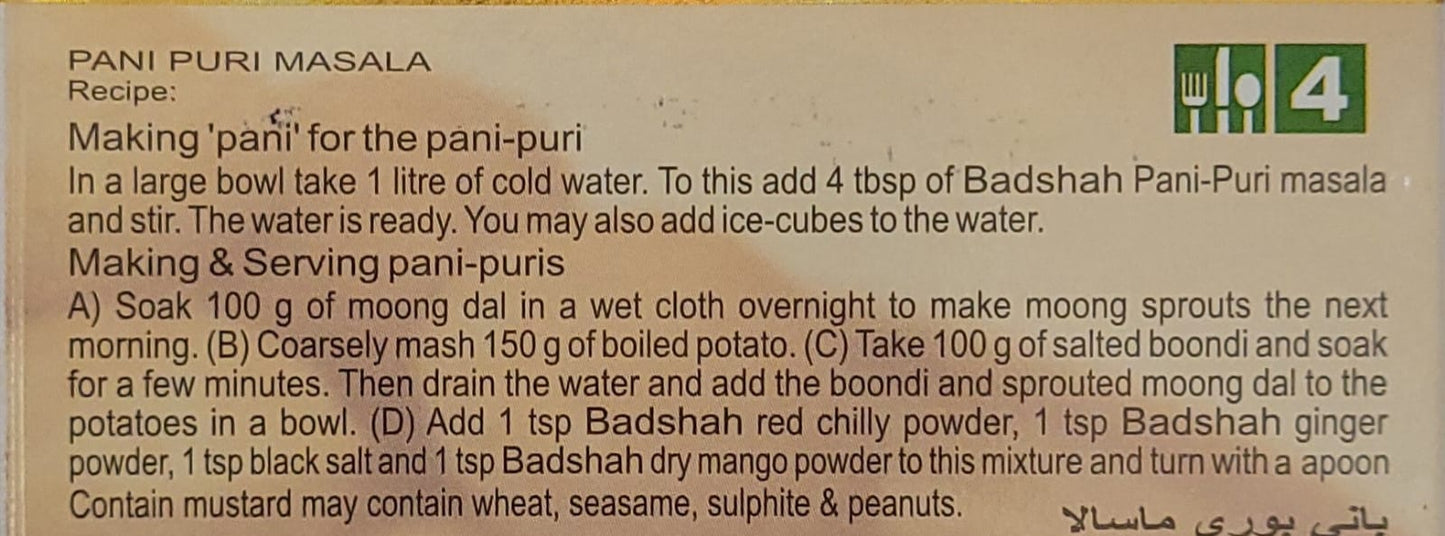 Badshah Pani Puri Masala