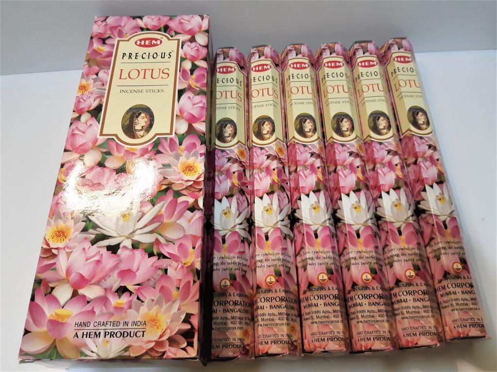 HEM Precious Lotus Bamboo Incense Sticks- Pack of 6 Hex