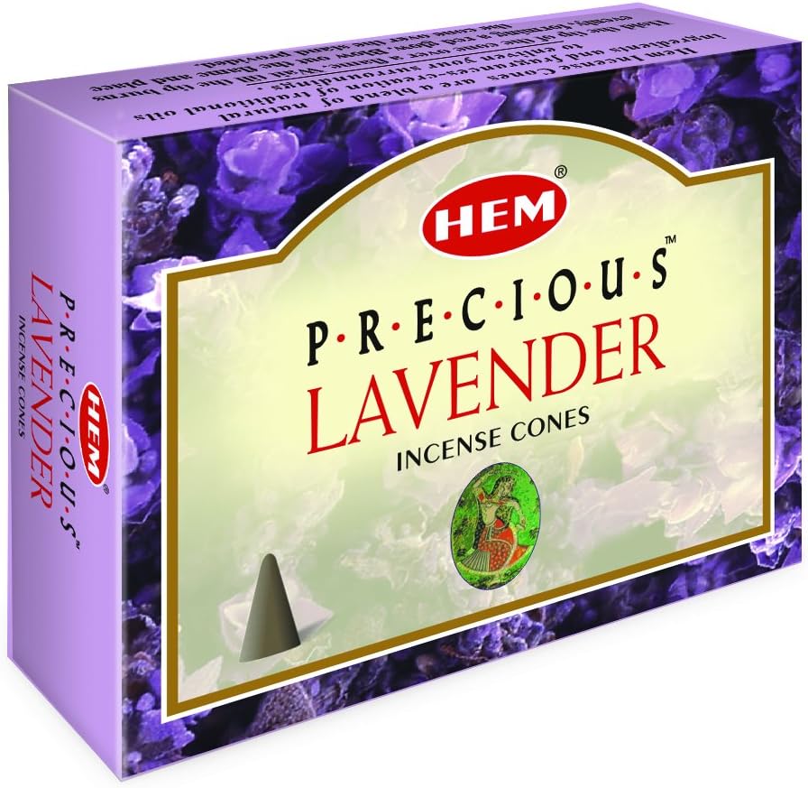 Precious Lavender - Case of 12 Boxes, 10 Cones Each - HEM Incense From India