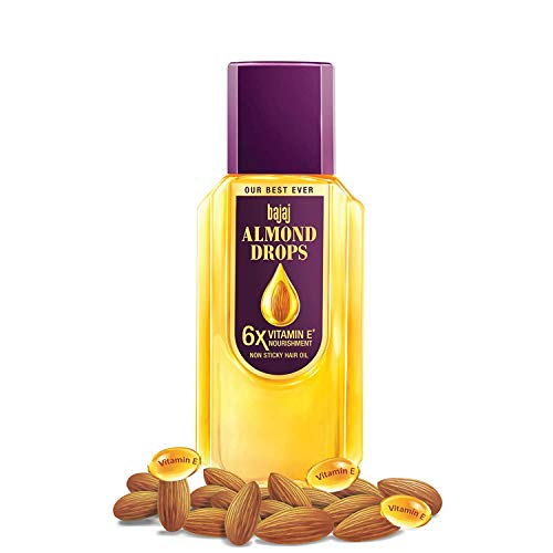 Bajaj Almond Drops Non-Sticky Hair Oil, 300ml- 6x Vitamin E Nourishment 300 ml