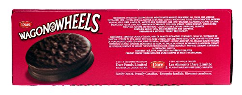 Raspberry Wagon Wheels - Chocolate Covered Marshmallow cookies with a Raspberry filling- 9 count (2-pack) / Wagon Wheels Framboise 9 biscuits à la guimauve enrobées en chocolate avec une garniture de framboise (paquette de 2)