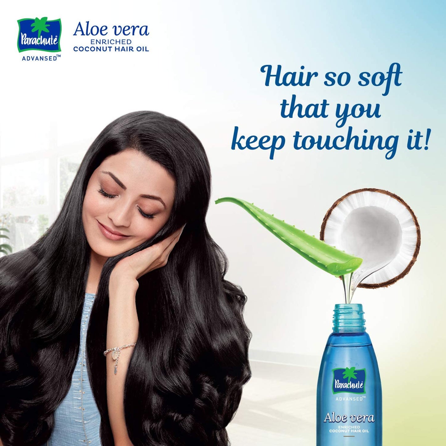 Parachute Advansed Aloe Vera Enriched Coconut Hair Oil, 250 ml (8.45 oz) - India