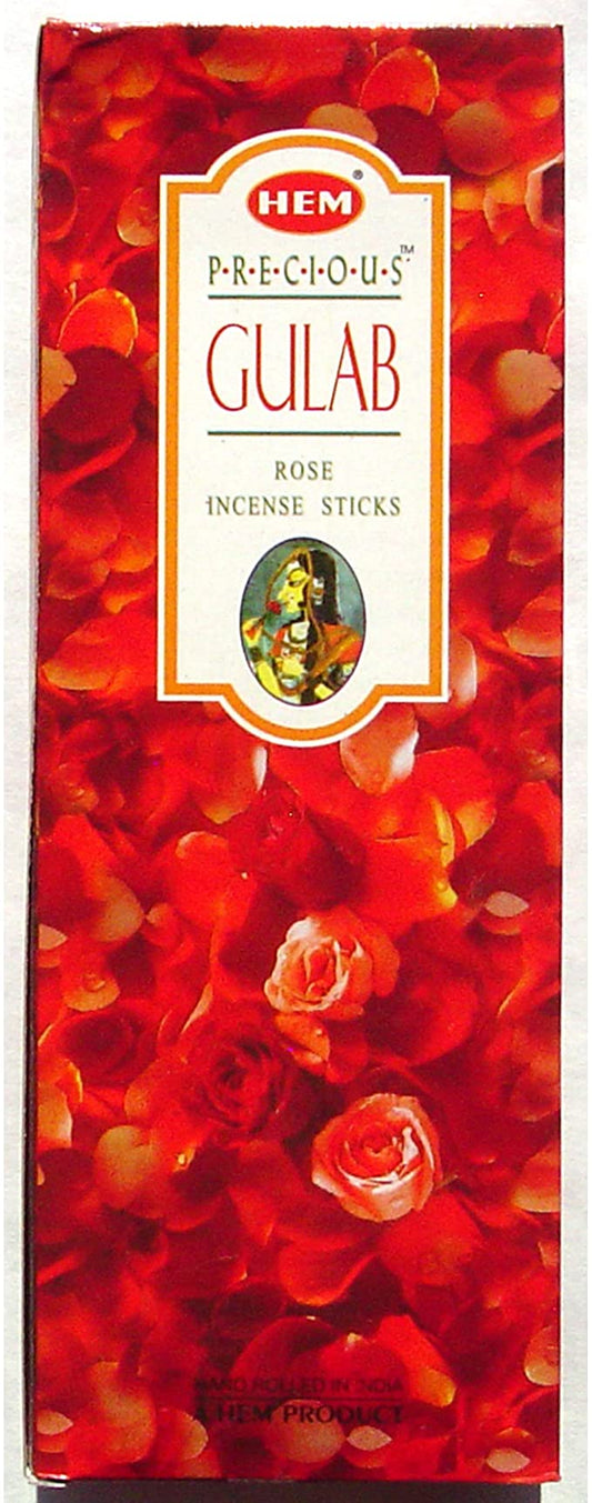 Precious Gulab Incense - Hem 20 Stick Hex Tubes